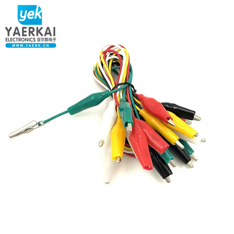 
China Good 10 Pcs 5 colors 35mm alligator clips test leads clip wires 