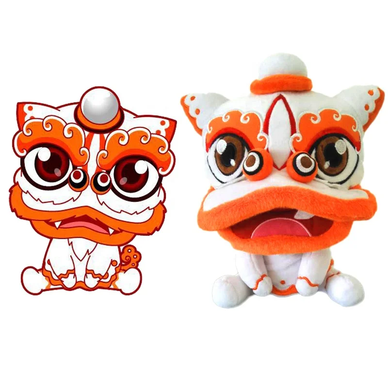 Chinese Popular Plush Animal Toys Lion Dance Plush Toys Stuffed Animal For Kids