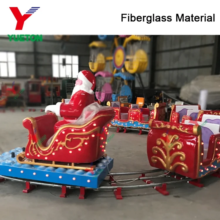 Yueton Amusement Park Rides Outdoor Electric Christmas Track Train Ride
