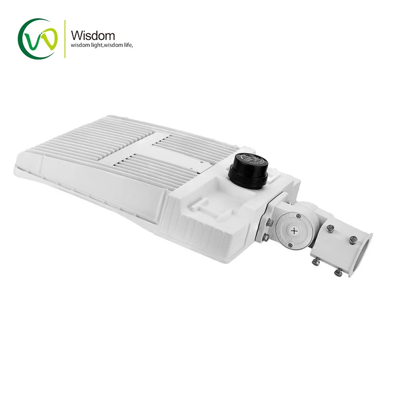 High quality white 150w led shoebox lighting for car dealership and tennis court with motion sensor