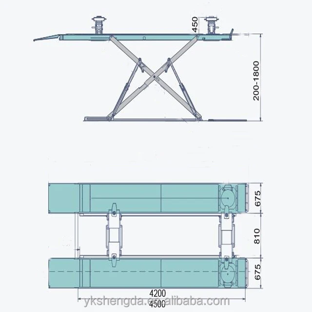 Super Thin Alignment Scissor Lift OJ-540B