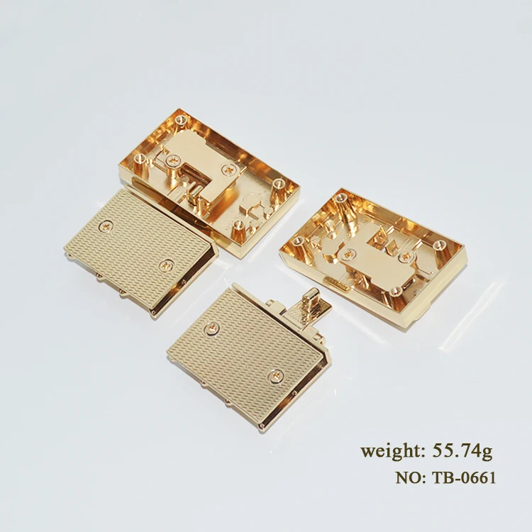 Guangzhou wholesale market bag metal push button lock metal push open lock for handbags