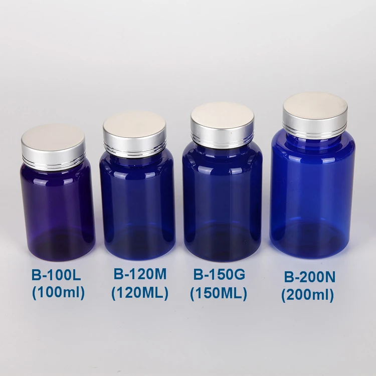 100ml empty pharmaceutical bottles, black plastic herbs container, bpa free airless supplement packaging supplier