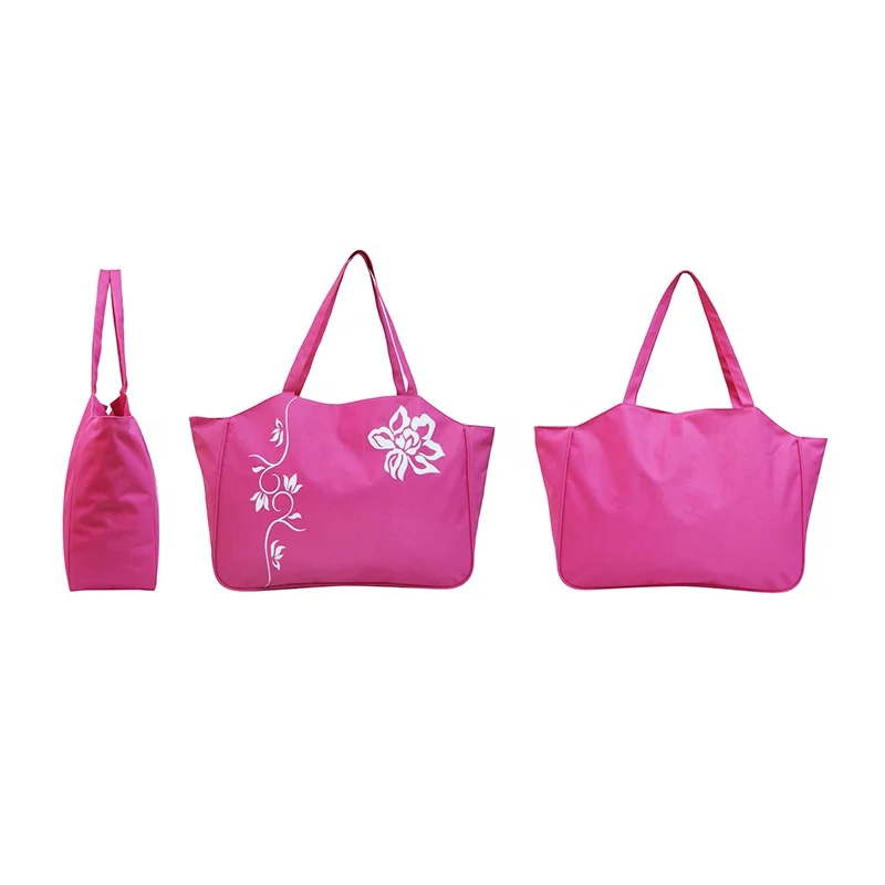 Wholesale ECO flower custom design reusable cheap washable tote grocery beach bag promotion shopping bag