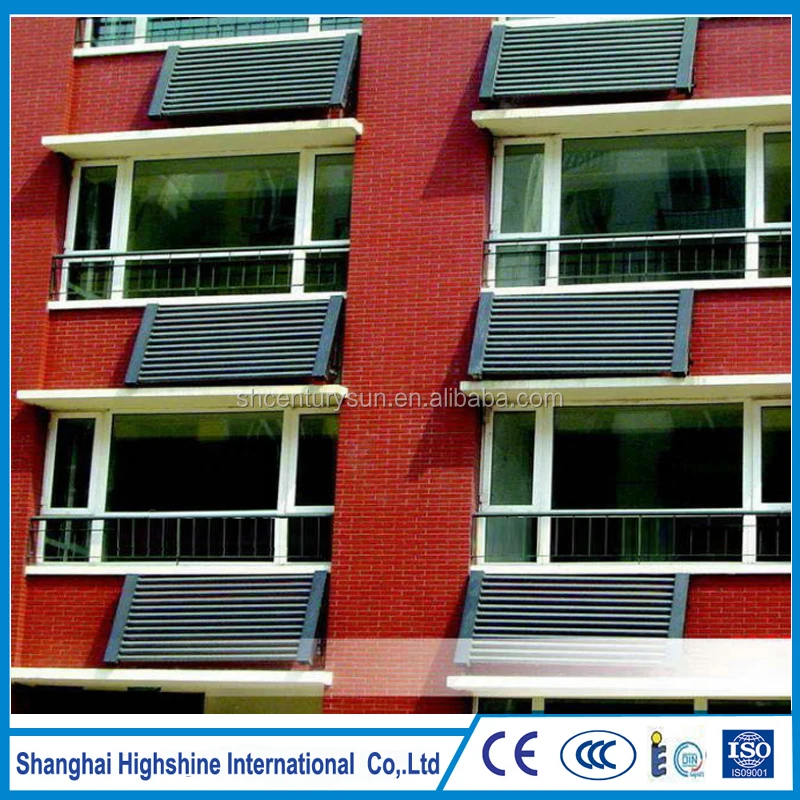 Super Thermal U Heat Pipe Split and Pressurized Balcony Wall Mounted Solar Water Heating System for High Building