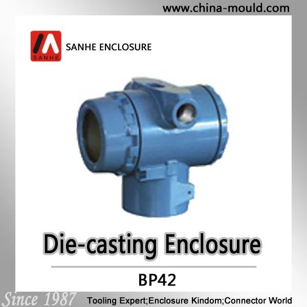 Aluminum die casting enclosure flow meter enclosure