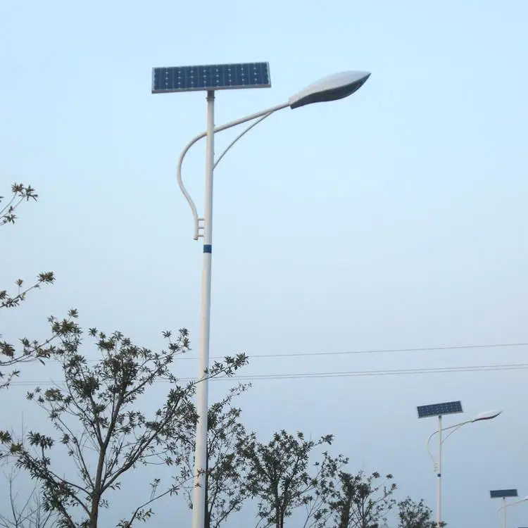 200w bright led solar powered street light with steel pole