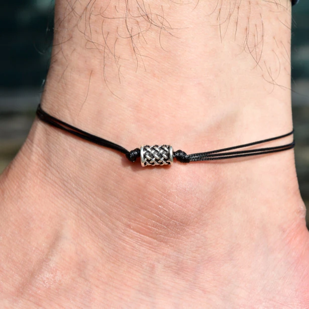 Wholesale Axe Charm Wrap Anchor Multilayer Men Leather Rope Bracelets & Bangle Punk Vintage Viking Anklets for Men