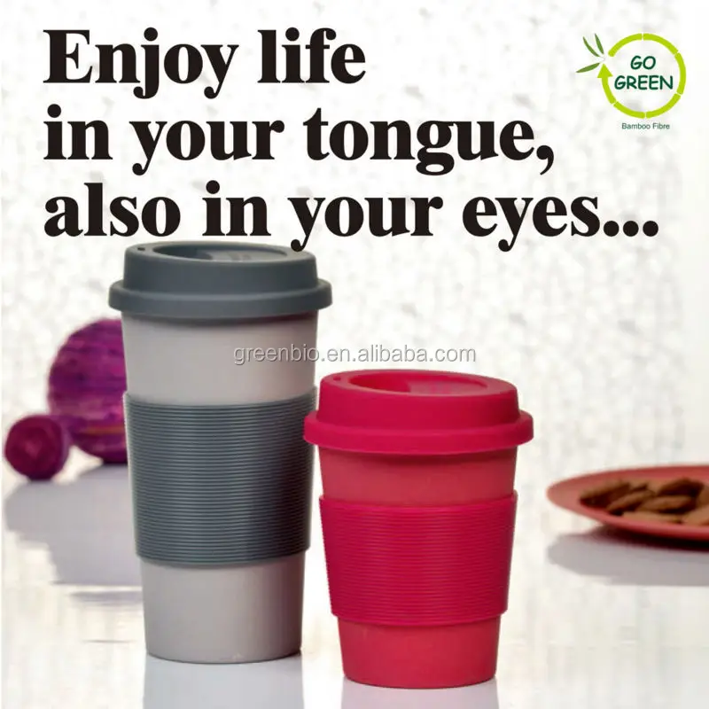 100% recycled alternative to plastic, glassware ceramics Bamboo Fiber Cup