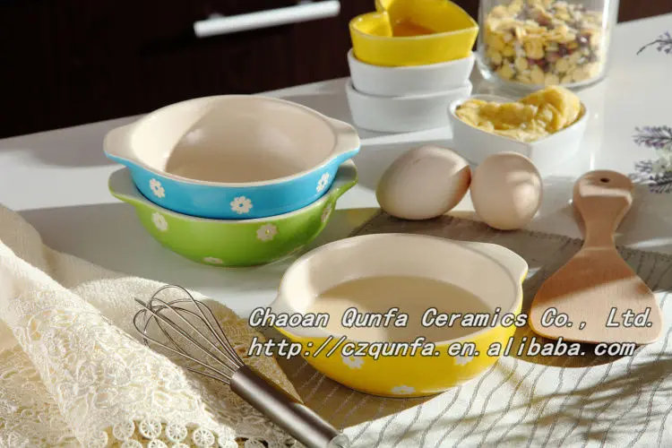 Ceramic Bakeware Sets small baking tray with handle