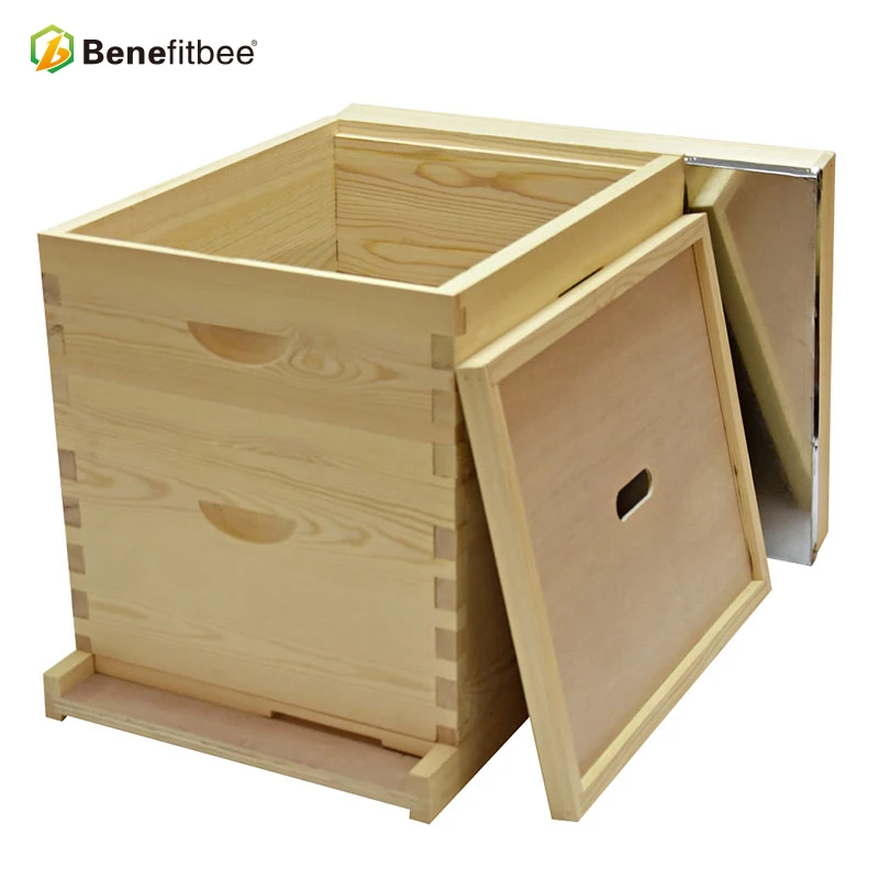Wholesale Bee Langstroth Beekeeping Wooden Beehive Box  For Beekeeping Kit