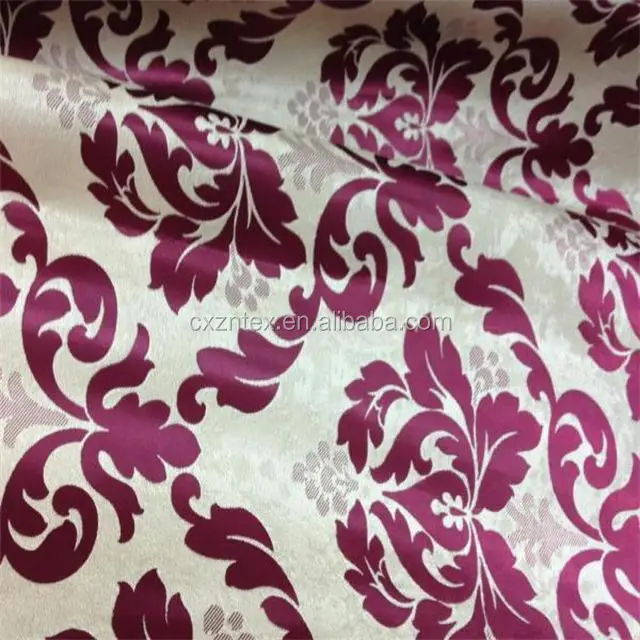 Printed satin for curtain