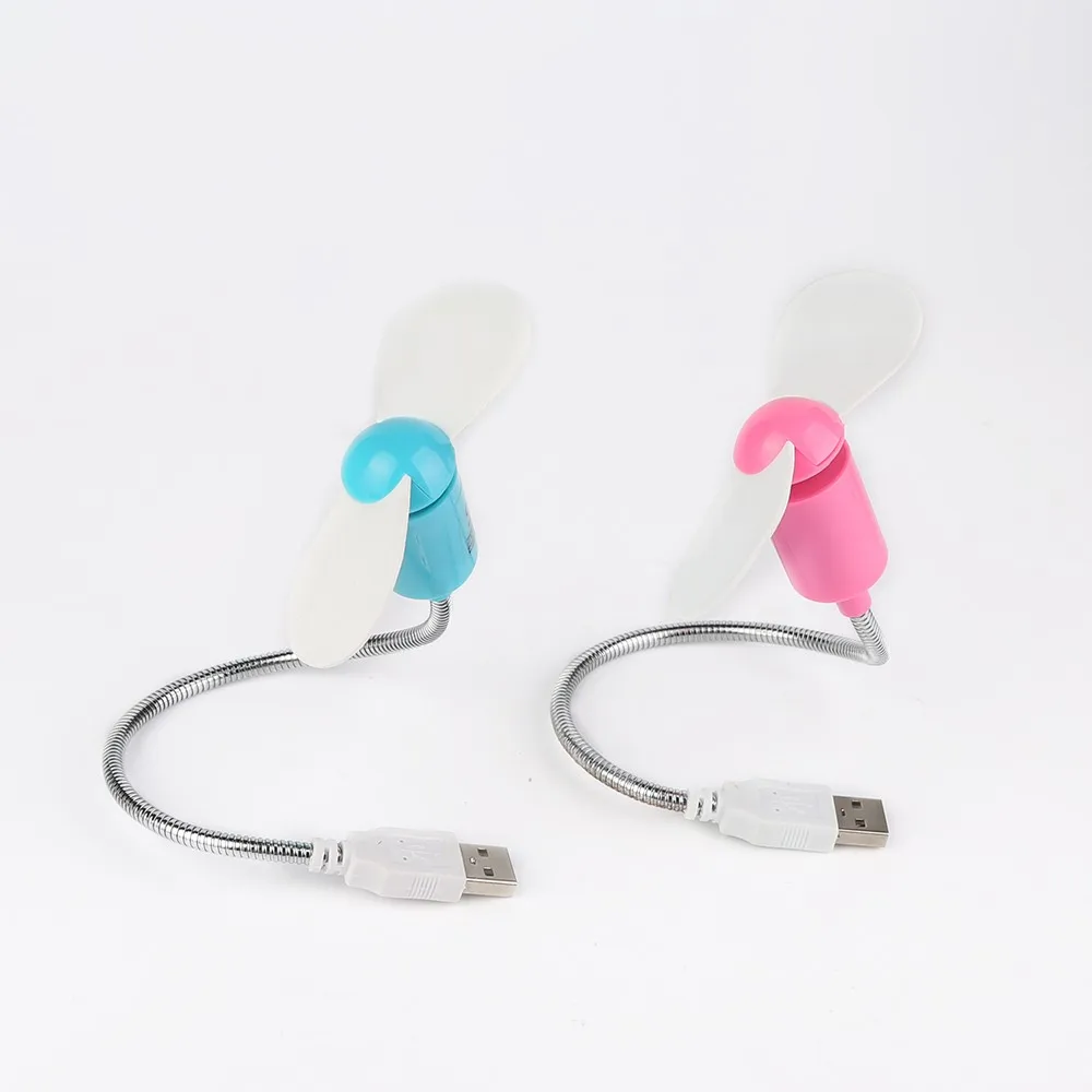electric usb mini fan cooler fan portable with two blades Flexible USB fan