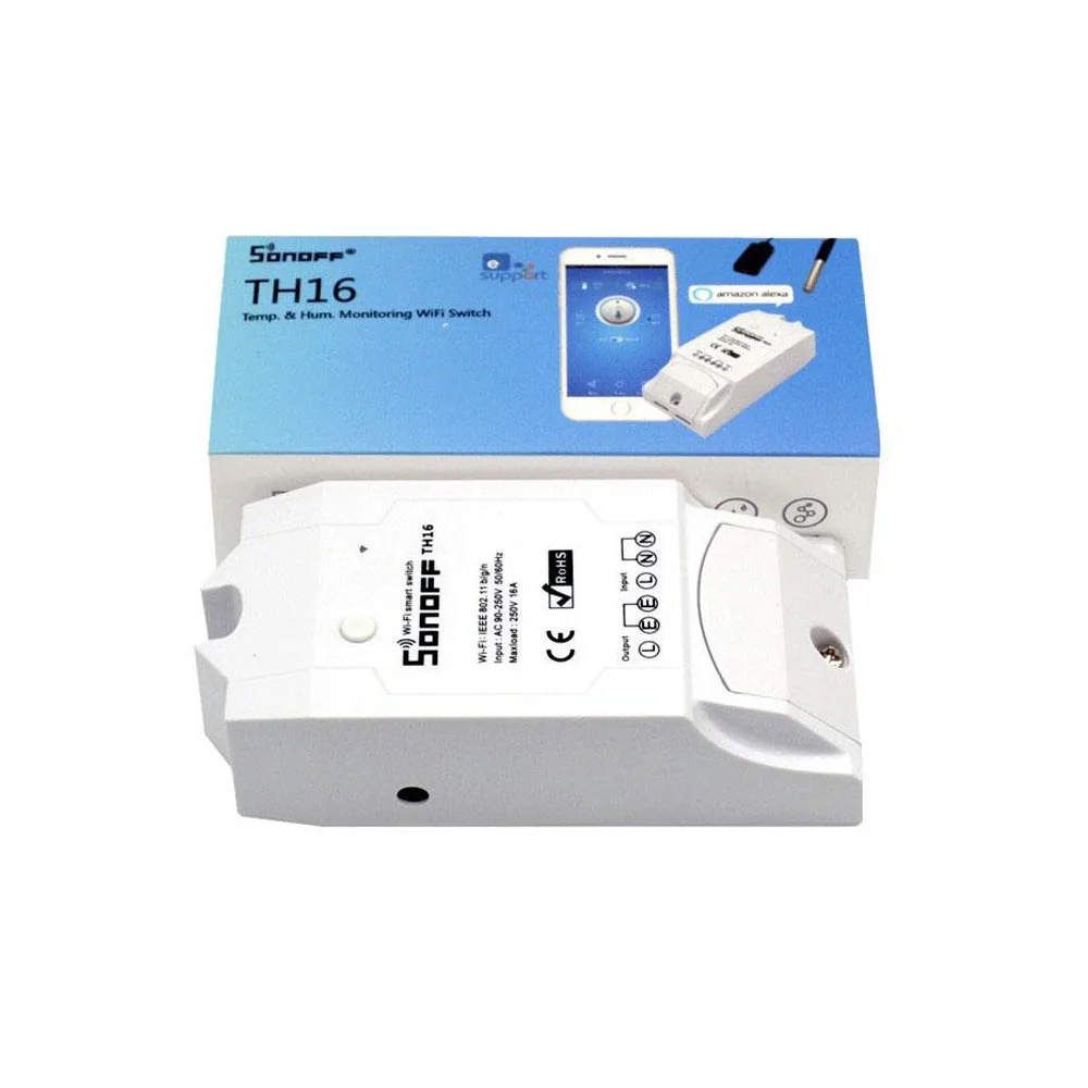 Hotsale Sonoff TH16 10A Wireless Wifi Switch Smart Home Remote Control Support With Sonoff Sensor with Temp &Hum