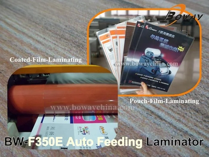 F350E автоматическая подача, двухсторонняя рулонная пленка, машина для холодного и горячего ламинирования для цифровой печати
