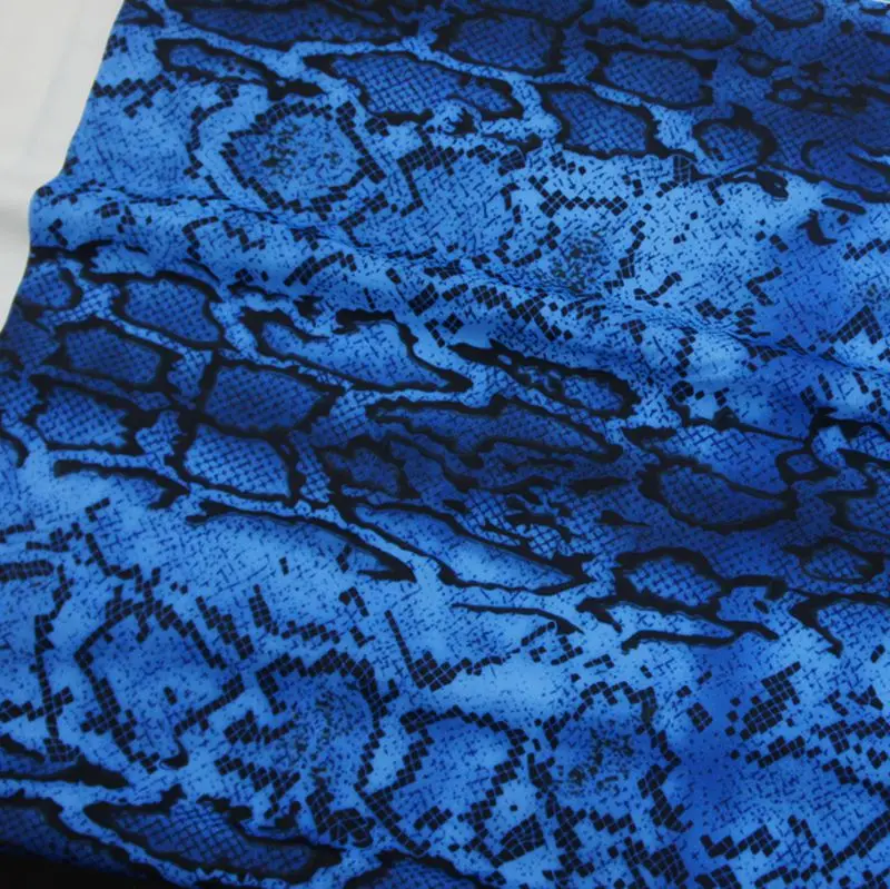 86% Polyester 14% Spandex  Custom Snake Skin Printed Bikini Fabric