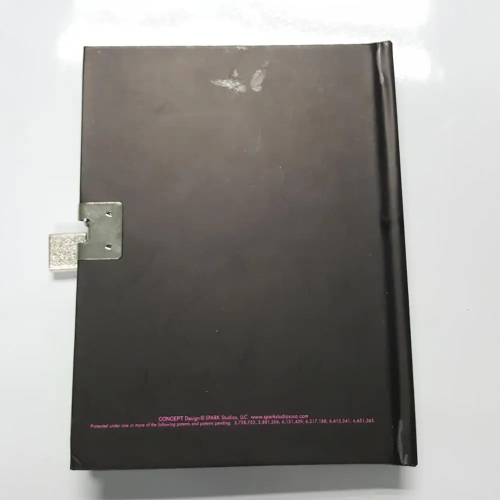 
hot selling promotion custom push button notebook school diary with lock and key 