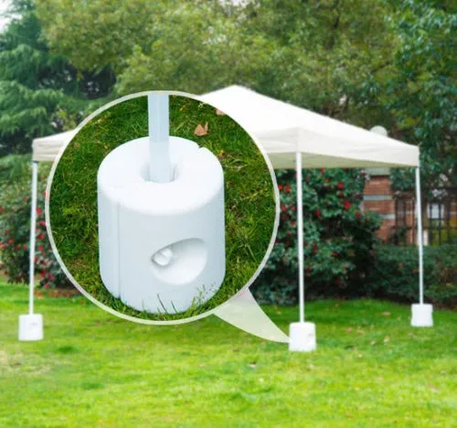 
Outdoors Gazebo Canopy Weights for Tent Poles Fill With Water Or Sand White (Set Of 4) 
