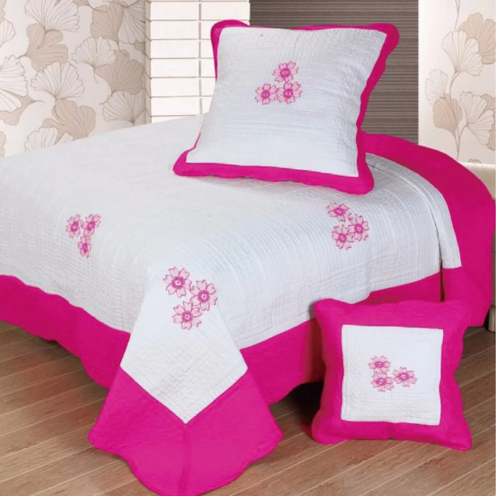 Microfiber Quilted Bedspread Soft Bed Linen With Pillow