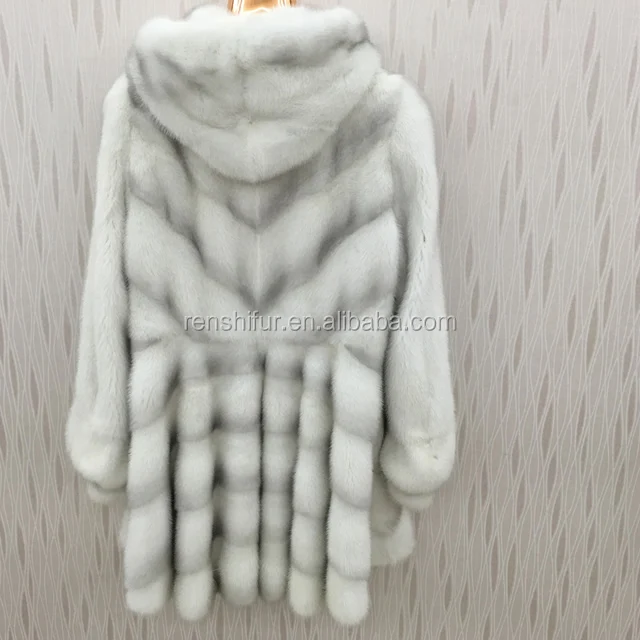 2019 Winter Mink Fur Coat Long Fur Coat For Pocket