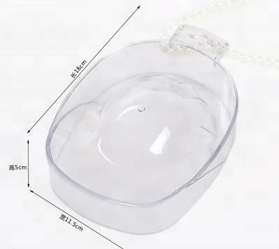 Half clear Nail Art Manicure Care Soak Bowl Tray Gel Polish Remover Manicure Bowl Other Nail Supplies