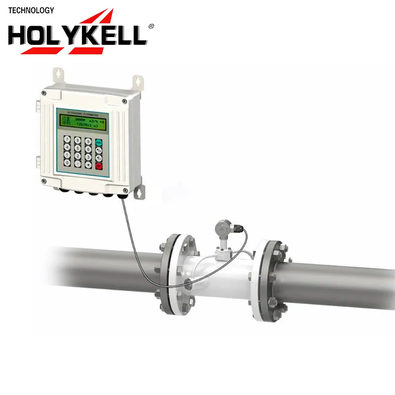 Holykell DN50-DN300 4-20mA RS485 communicate ultrasonic flow meter