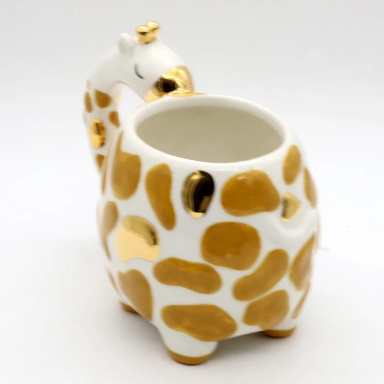 Ceramic giraffe custom printed logo coffee mugs