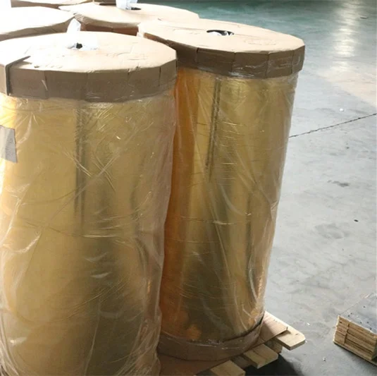 12 micron Gold metalized pet film laminated with cardboard for food trays Manufacturer in China