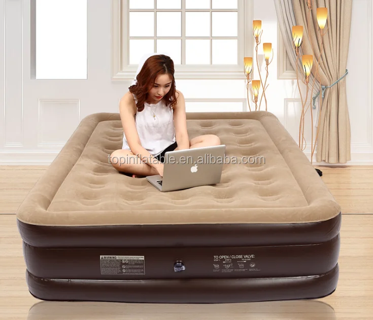 Best Price Europe Top sale auto inflatable Mattress with Built-in Pump indoor Inflatable airbed Mattress integrated pillow