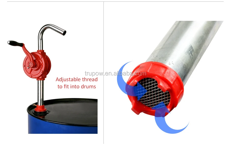 JS-32 Three Input Tube Cast Iron Oil Rotary Hand Pump For Drum
