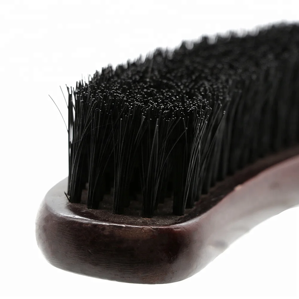 Multi-use Portable Arc Wood Handle Nylon Wooden Beard Brush For Men