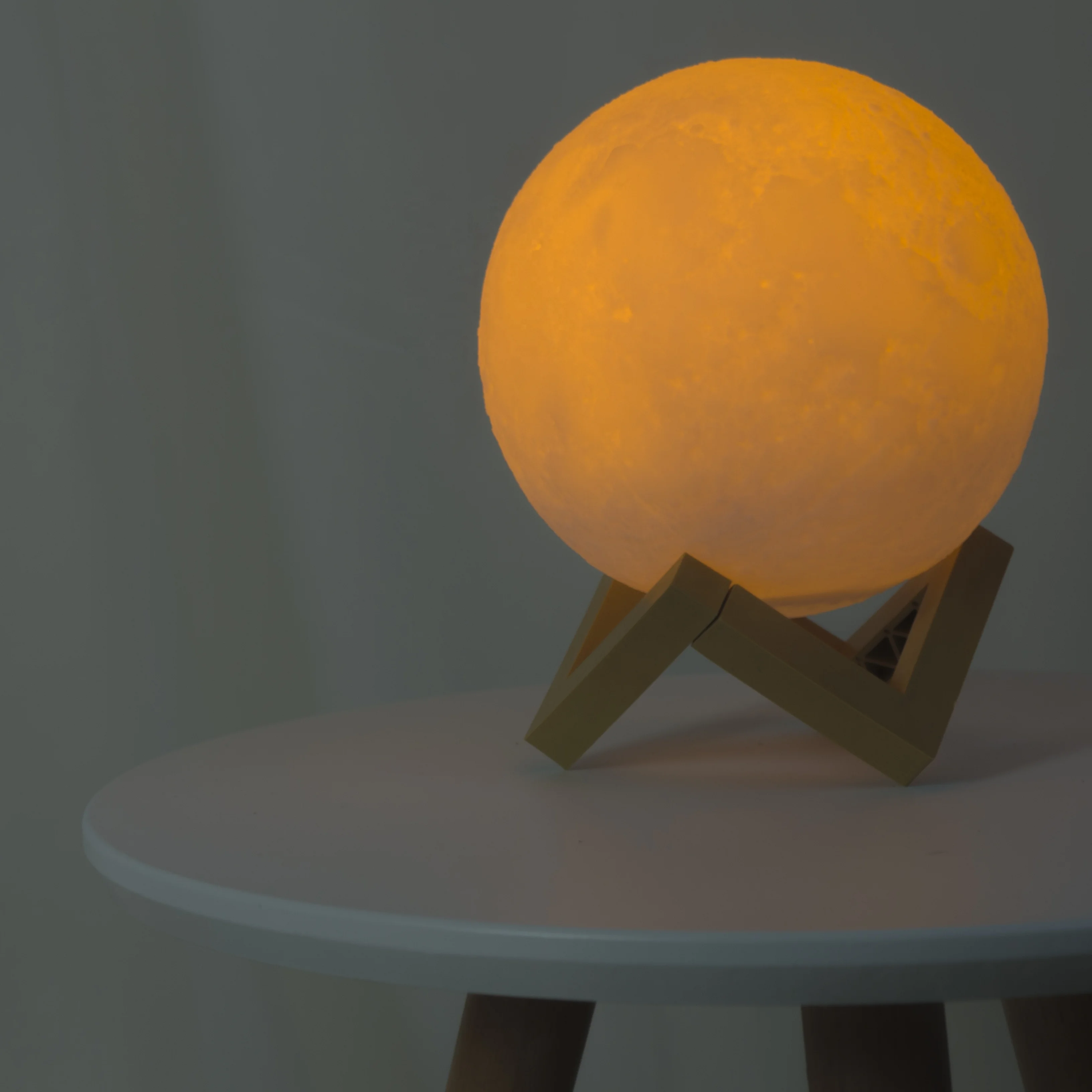 8CM Color Change Touch Switch Earth Night Light 3D Print Moon Lamp Holiday