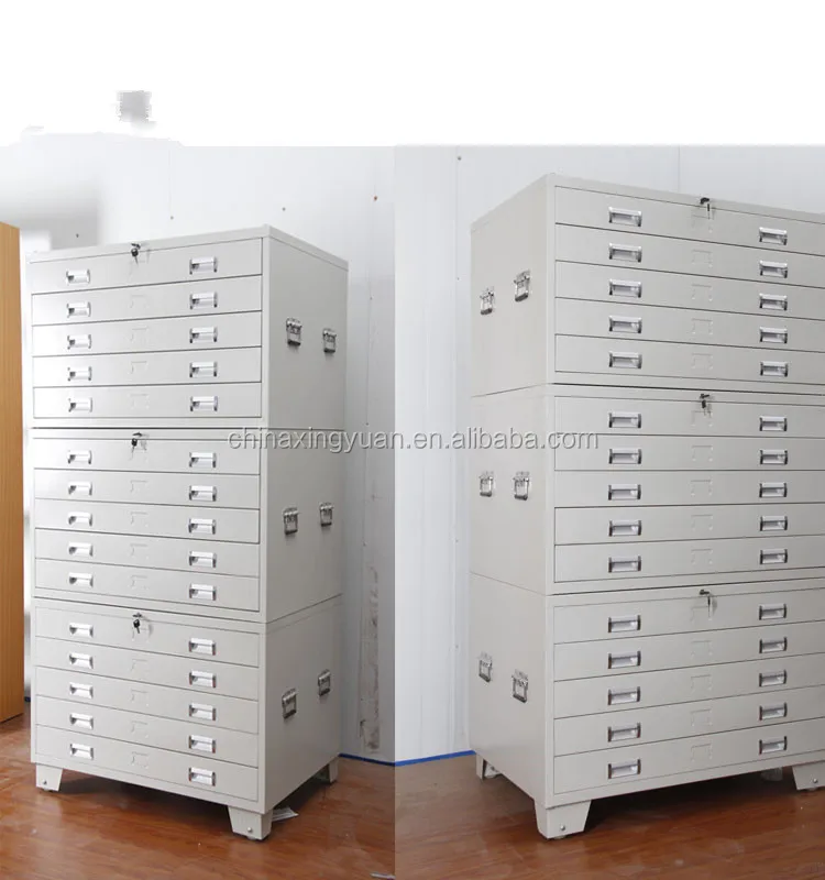 Multi drawers steel storage metal drawing cabinet compact map cabinets P0