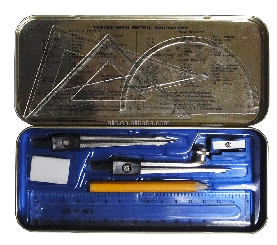 9PCS RACER MATHEMATICAL SET,MATH SET,GEOMETRY BOX,MATHEMATICAL INSTRUMENTS