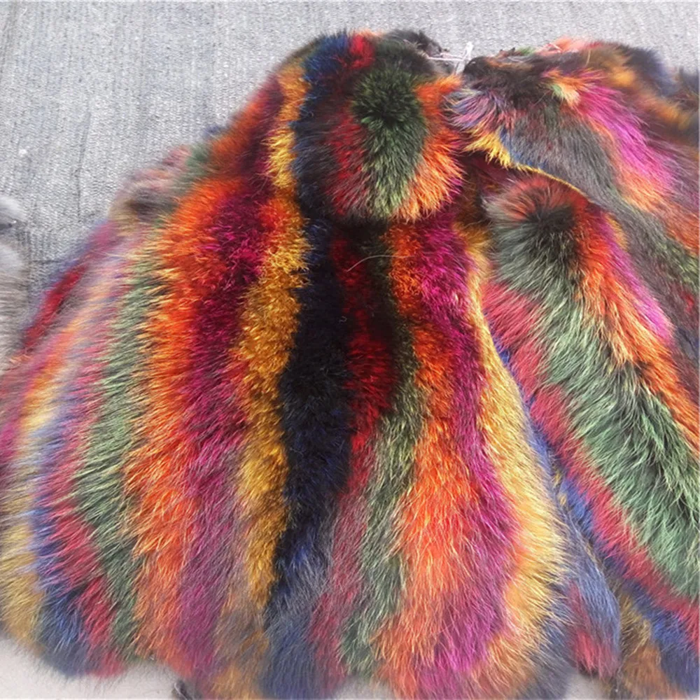Factory Direct Supply Dyed Raccoon Fur Pelt Chinese Raccoon Fur skins Daying Fur