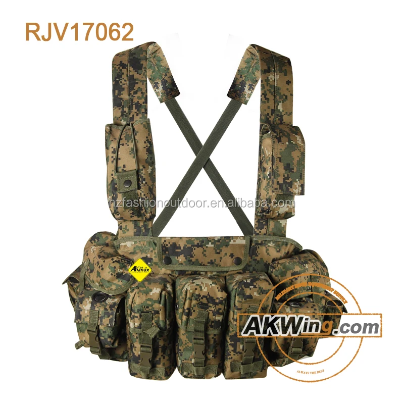 ak 47 magazine pouch Military Magazine Bandolier tactical vest Rugged 6-Mag Reload chest rig