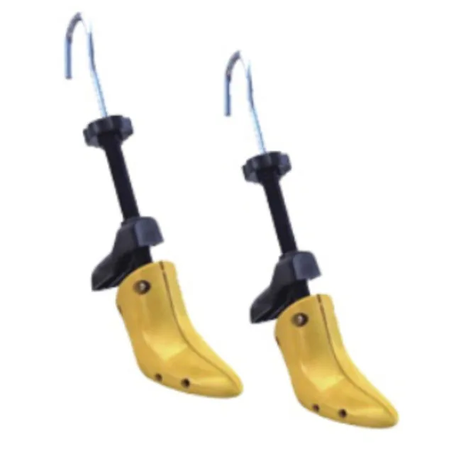 Good quality stainless steel hook yellow high heel plastic shoe tree