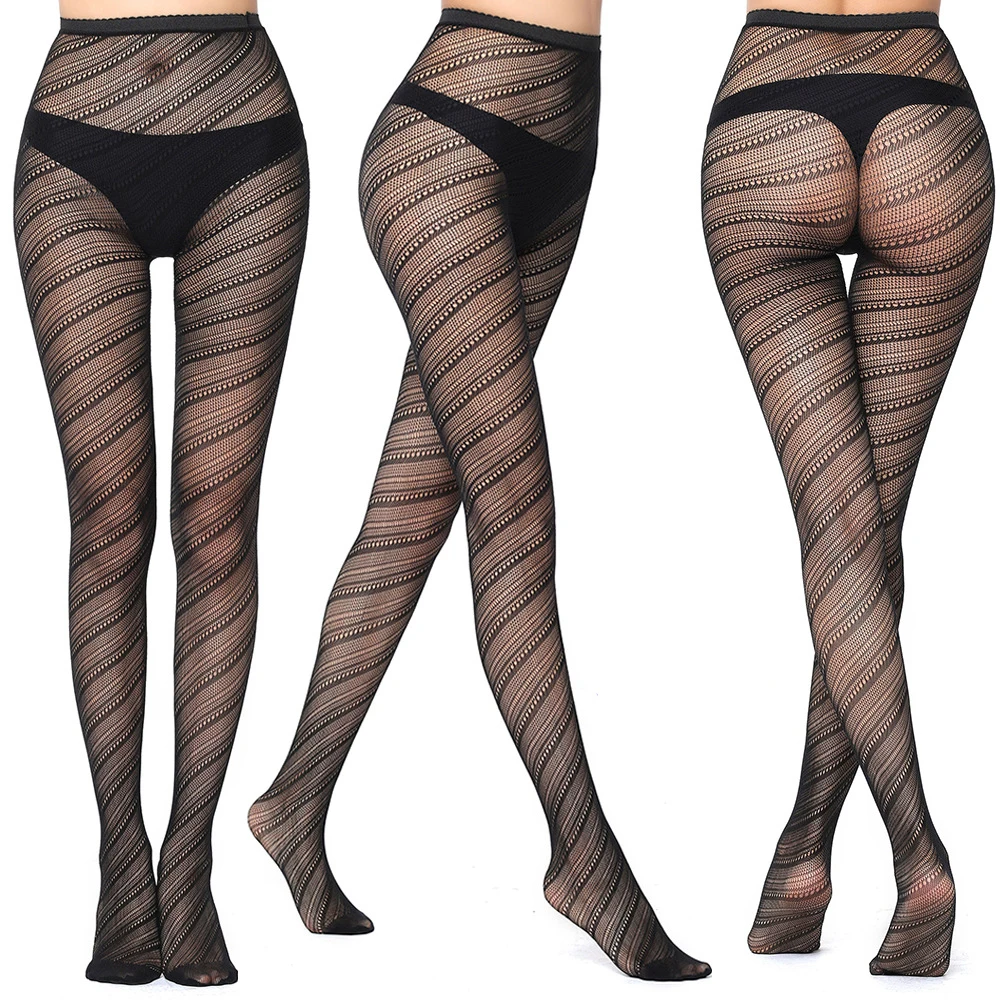 
Wholesale Sexy Korean Women Free Size Mesh Fishnet Tights High Waist Pantyhose Floral Stockings 