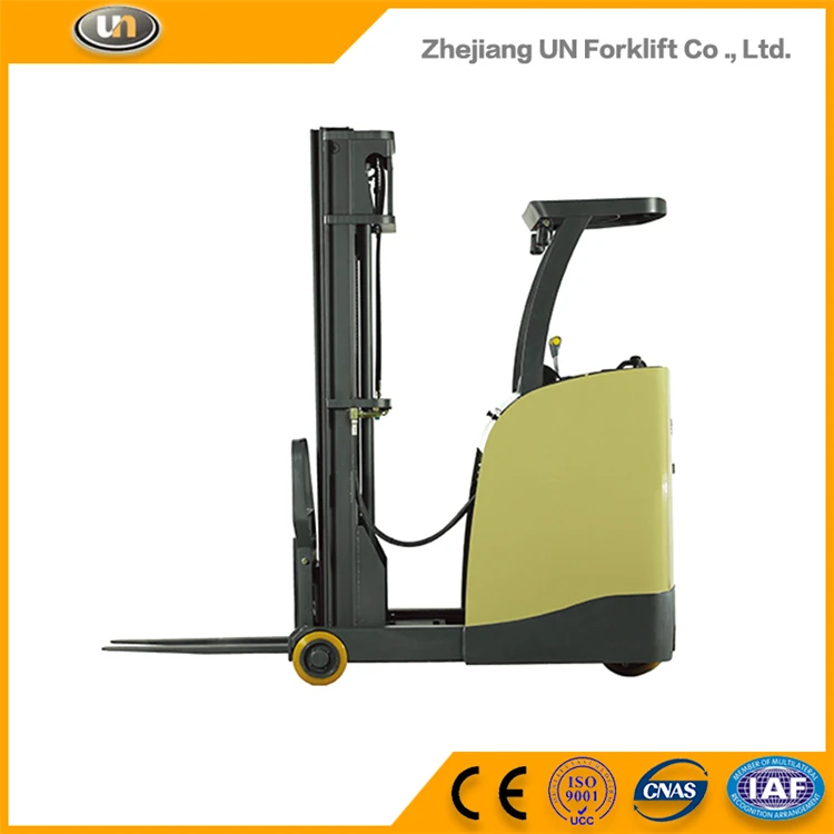 Hand Manual 2T Stand Reach Truck AC Motor Battery Operated Forklift