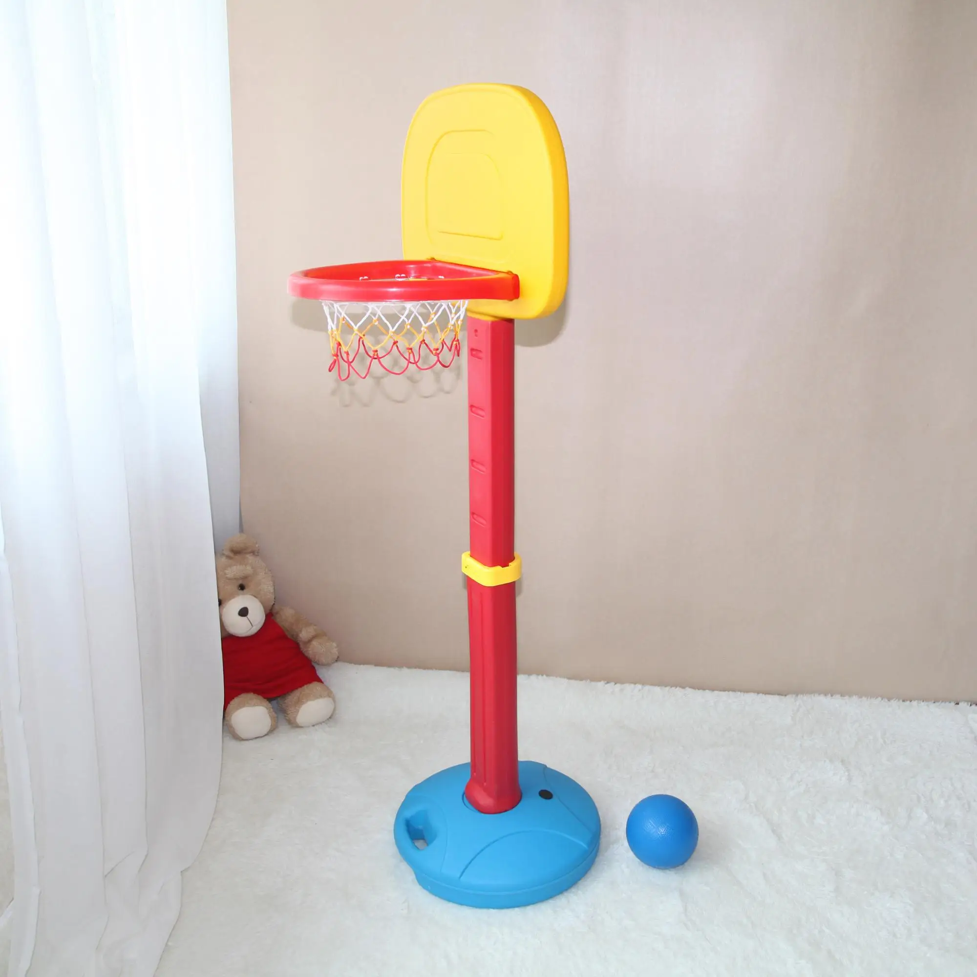 Children portable plastic Home use kids adjustable basketball stand