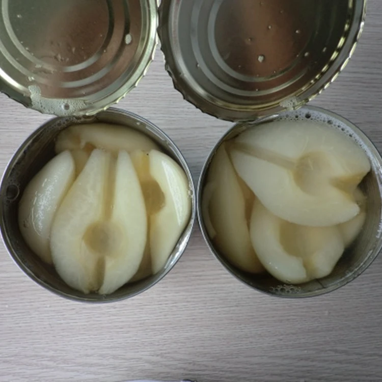 Fresh pack Mikado canned food canned bartllet pear halves slices cubes  in light syrup or in pear juice