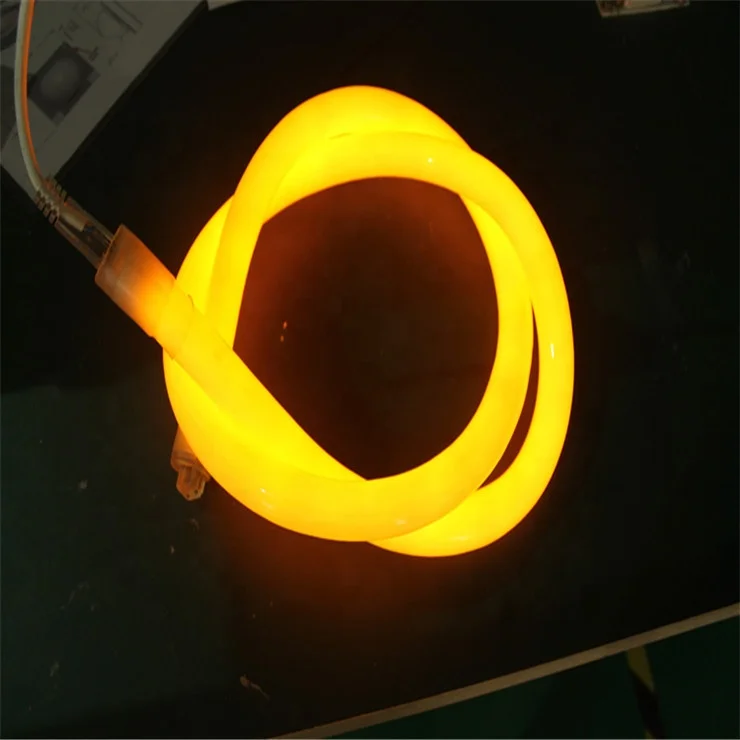 PVC Silicone IP67 Waterproof 12v 24v Yellow Neno flex rope lighting led flexible neon strip light for decorate