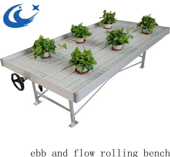 4ftx8ft flood table ebb and flow rolling bench, Hydroponic Growing ebb and flow table/seedbed