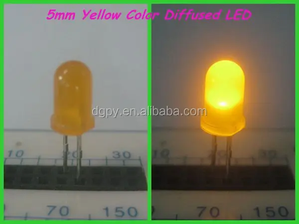 High Quality 5mm round yellow led diode dip led 585-595nm ( CE & RoHS Compliant )