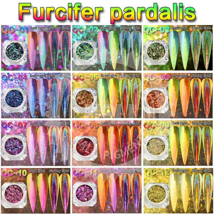 chrome chameleon pigment color moving powder coloring flip mica pigment