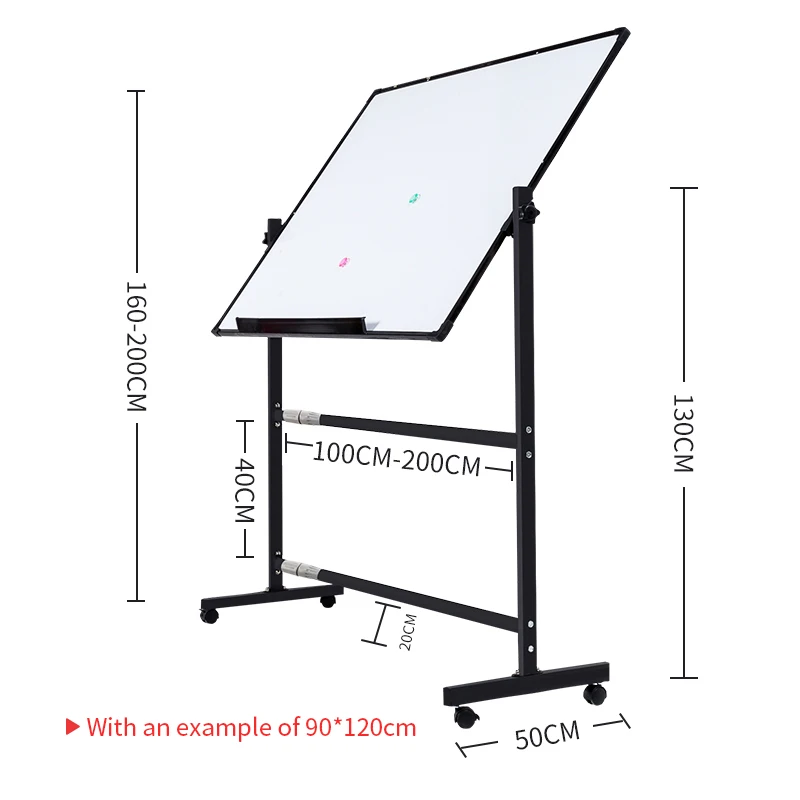 Магнитная доска 4x8 для сухого стирания с подставкой 4x8 белая доска