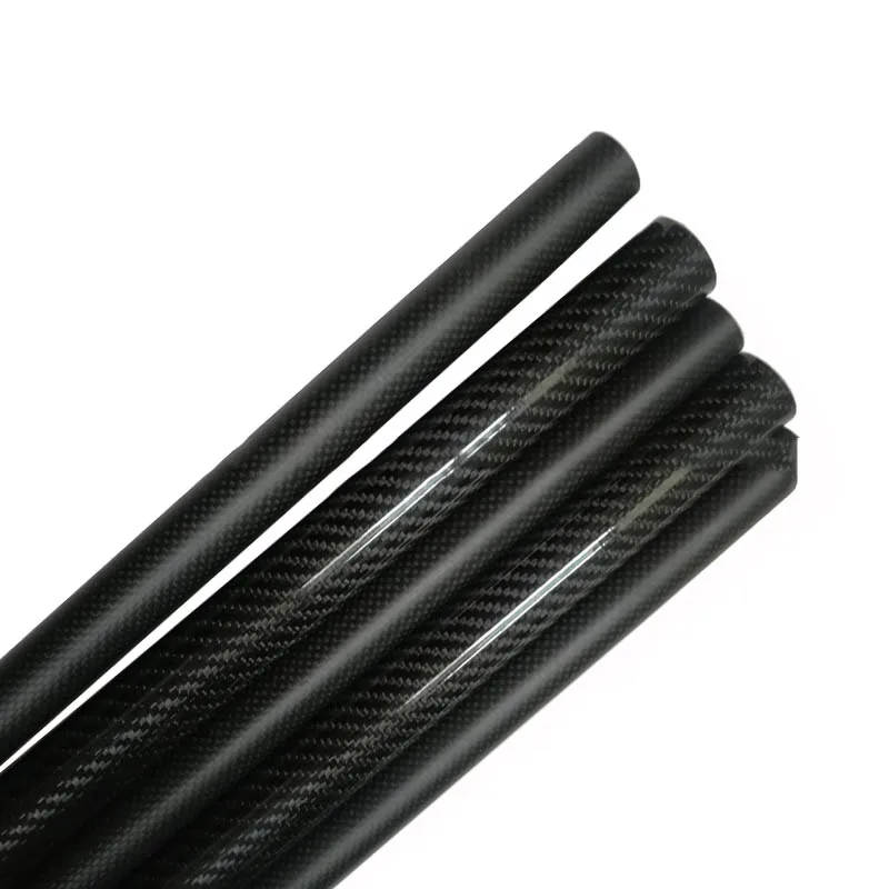 The 4PCS 3k 100% Full Carbon Fiber Circular Tube Twill Matte 500mm Length