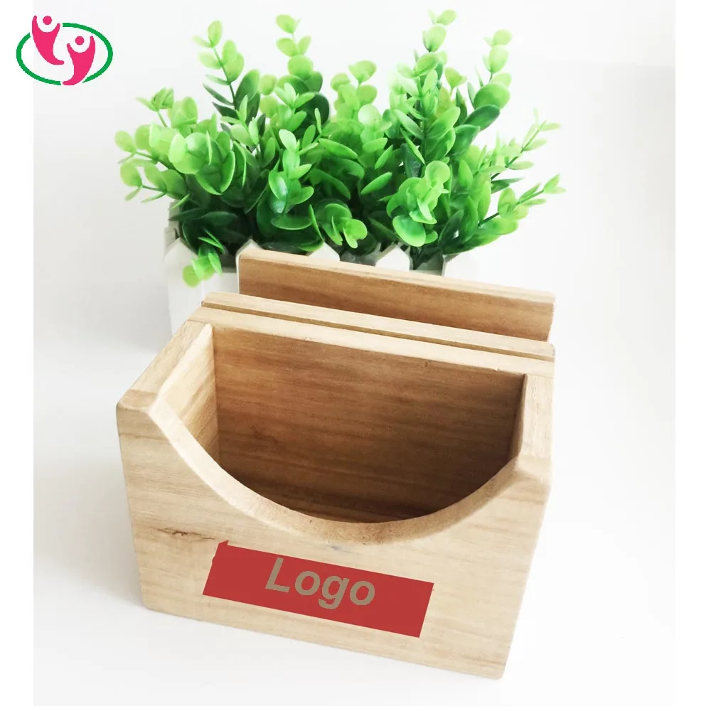 Quality Customer designed Logo Printed Solid Wooden Menu Holder