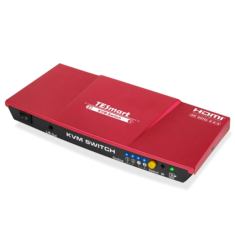 TESmart 4K@60Hz Video Switch 2x1 HDMI KVM Switch