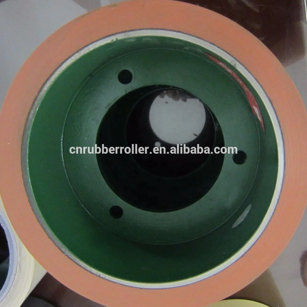 
Best Quality 6 inch brown iron drum rubber roller For Paddy Husking 